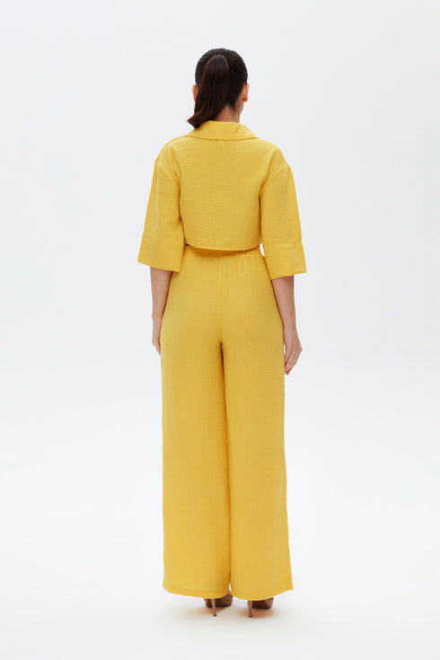 Shell Yellow Crop Shirt